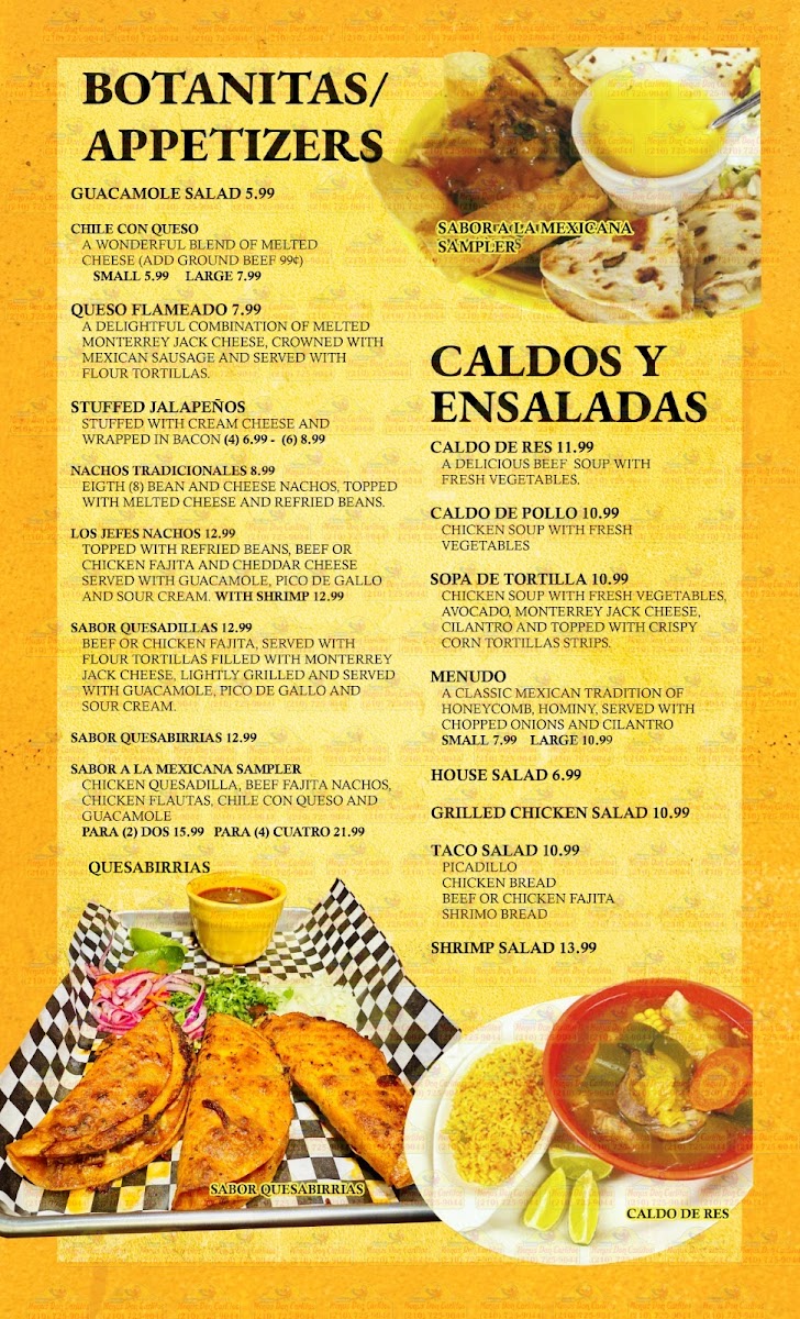 Sabor A La Mexicana Menu - Image 4